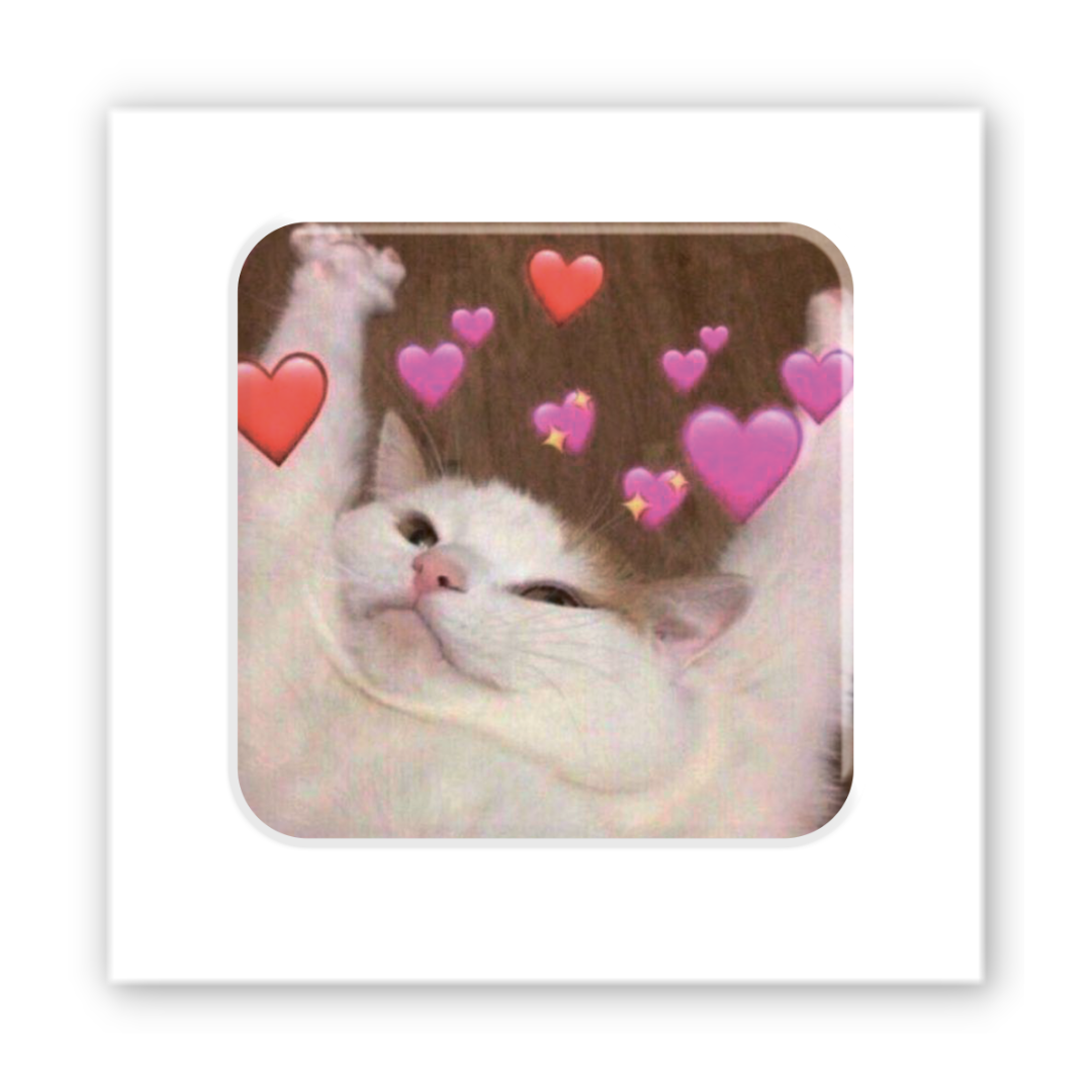 Картинка Об'ємна наліпка "Cat love"