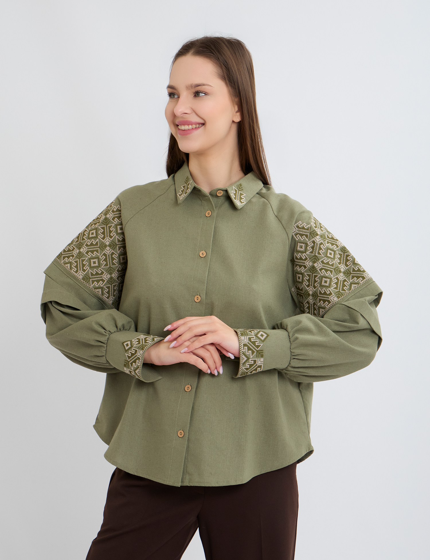 Картинка Вишиванка світло-зелена