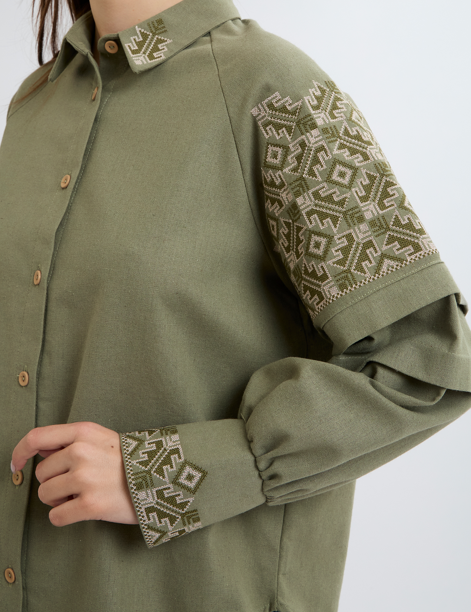 Картинка Вишиванка світло-зелена