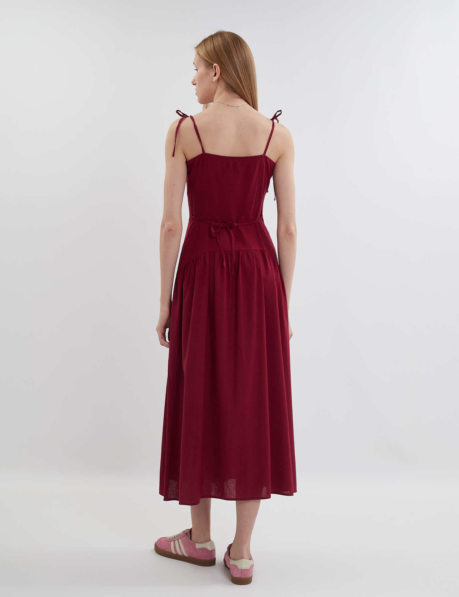 Картинка Сукня міді бордова