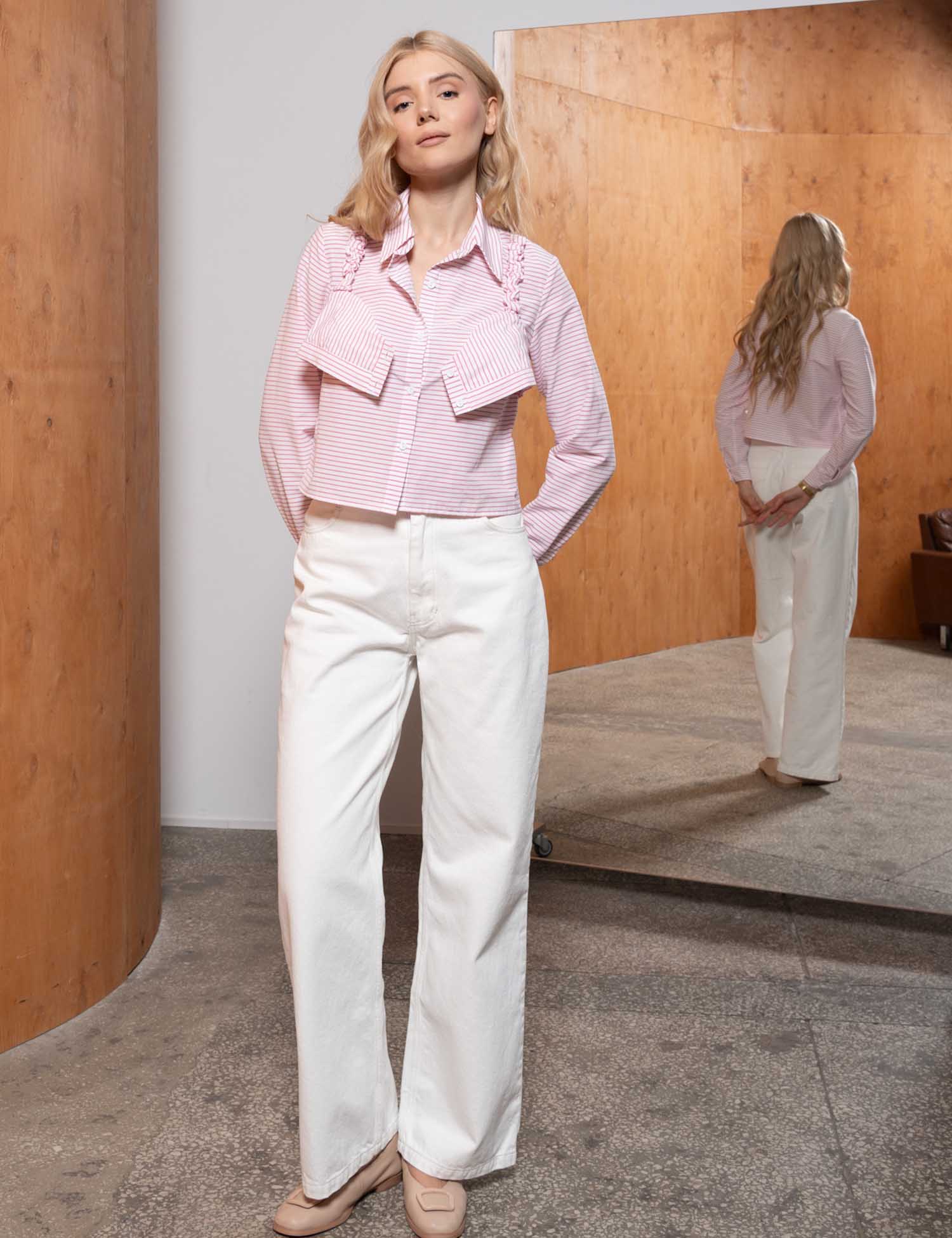 Картинка Сорочка рожева укорочена