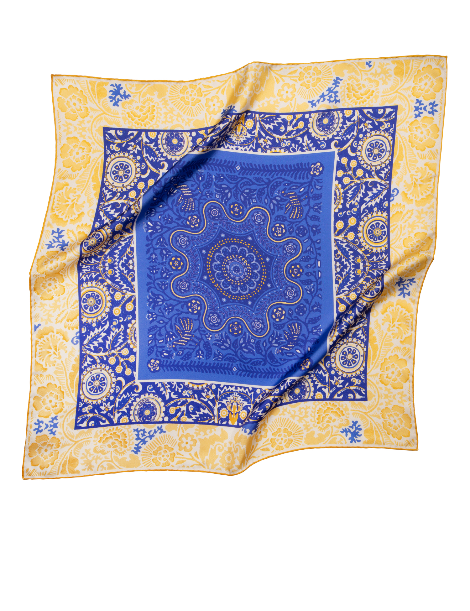 Картинка Шовкова хустина "Культурна спадщита. Вибійка" Sunflower, 60х60 см