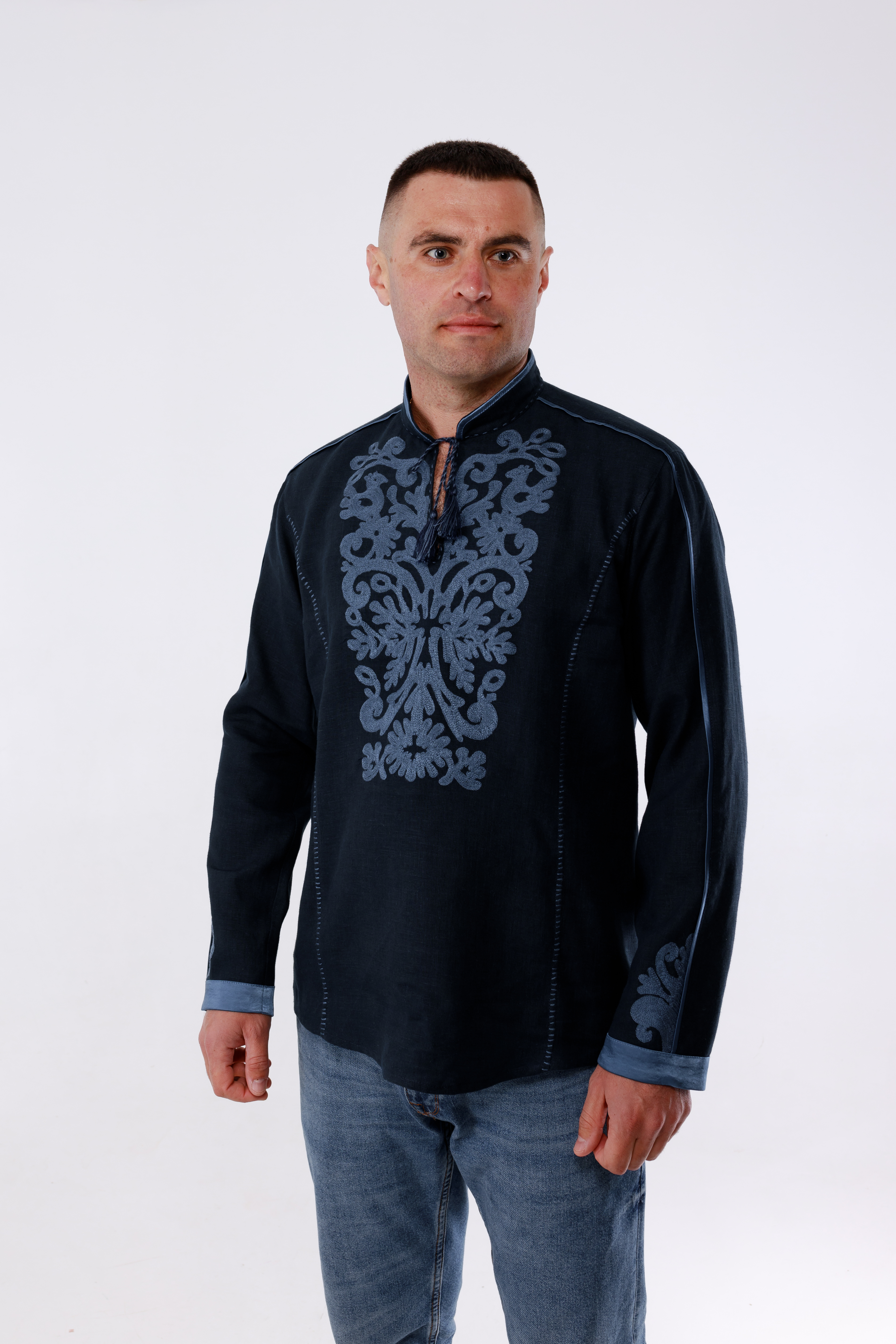 Картинка Вишиванка "Монохром" синя