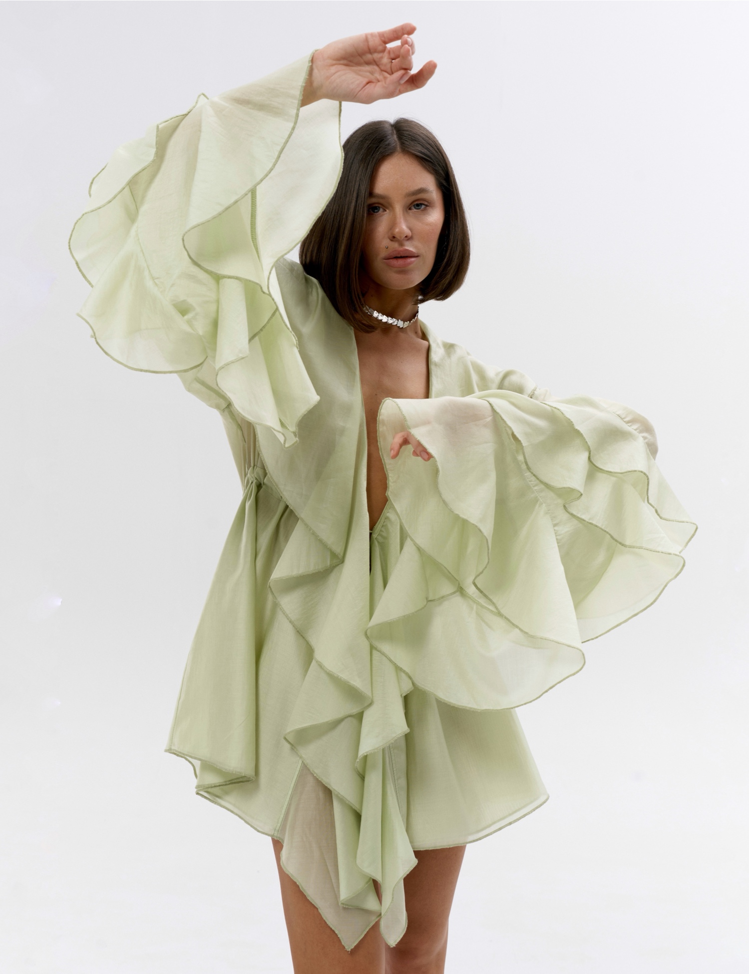 Картинка Сукня міні "KARINA" світло-зелена