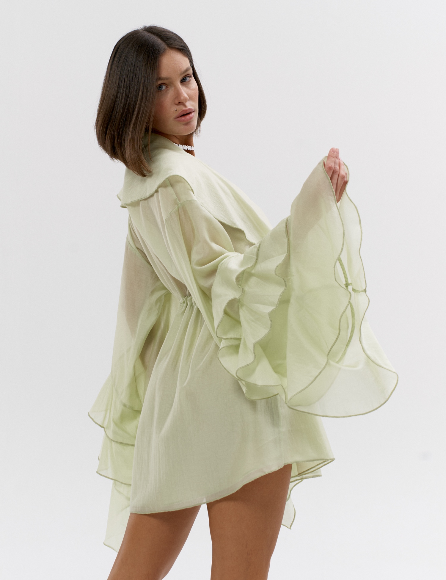 Картинка Сукня міні "KARINA" світло-зелена