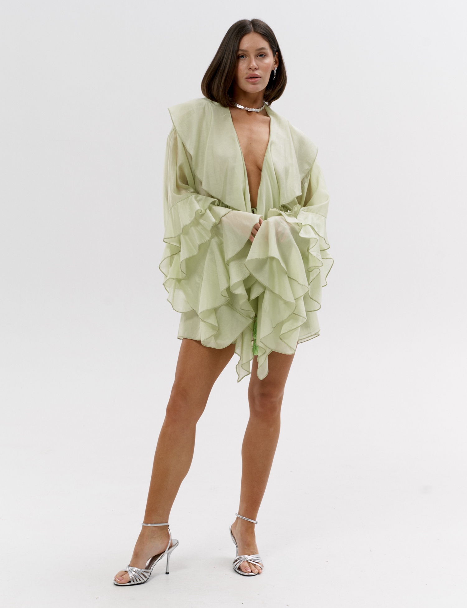 Картинка Сукня міні "KARINA" світло-зелена