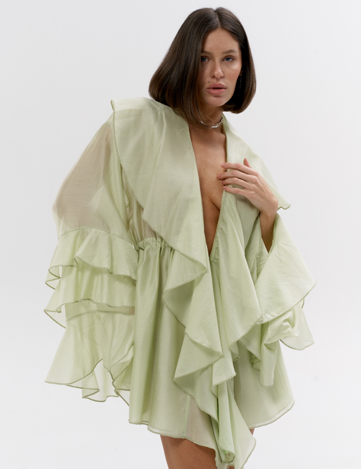 Картинка Сукня міні "KARINA" світло-зелена