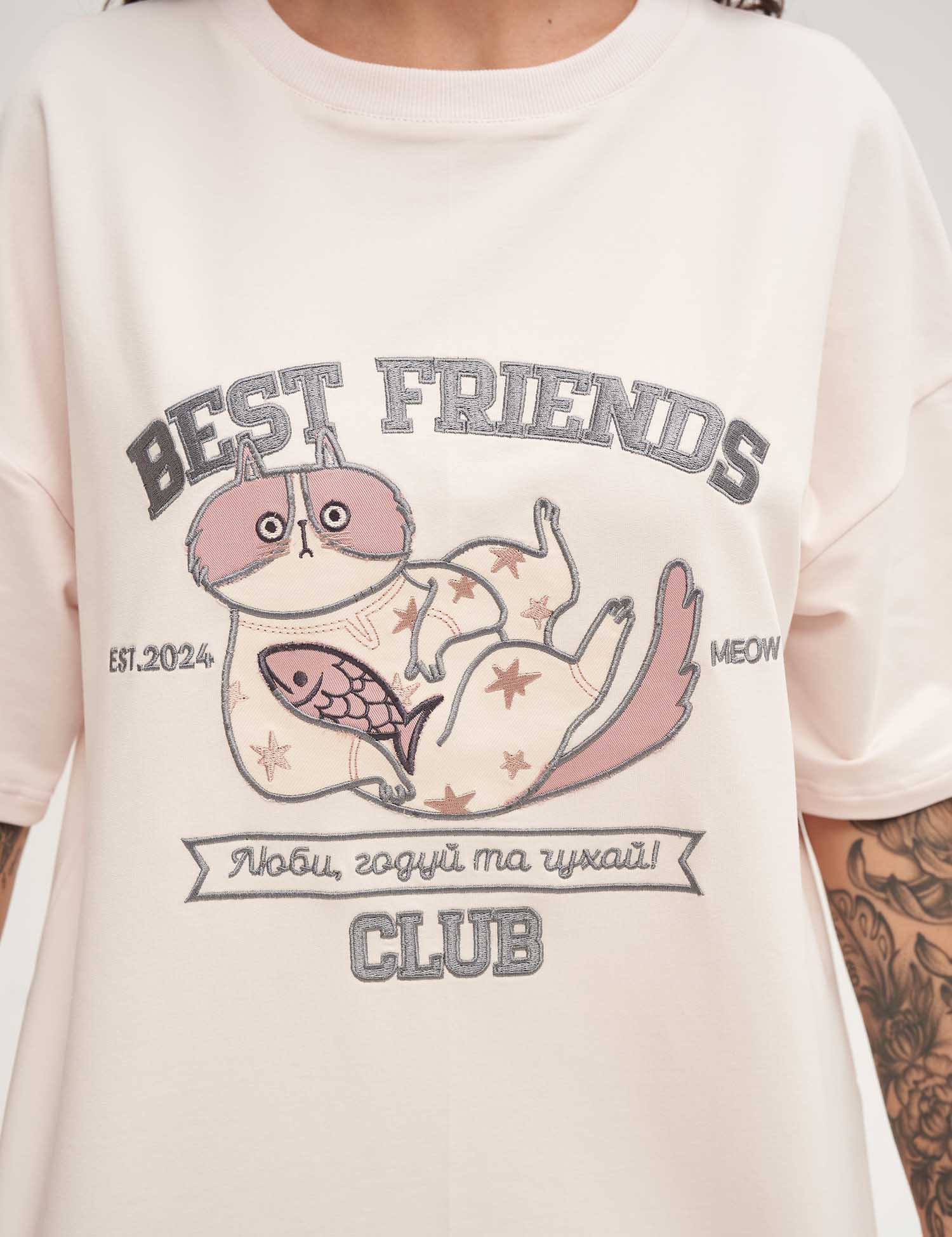 Картинка Футболка "Best Friend's Club" кіт 