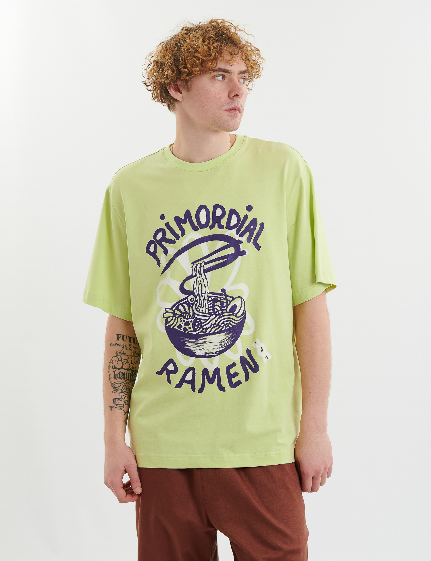 Футболка світло-зелена з принтом Картинка Футболка світло-зелена з принтом