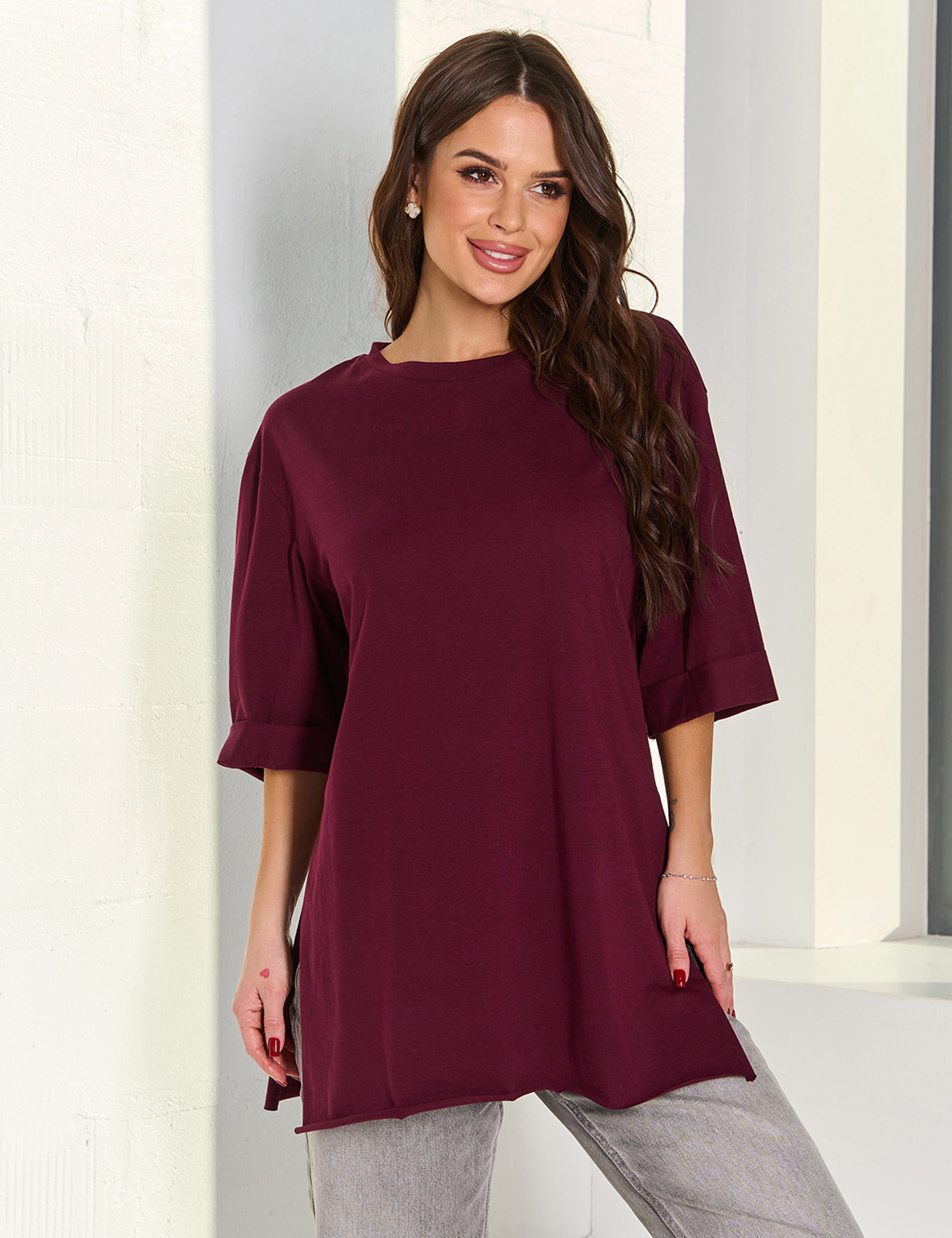 Картинка Футболка бордова