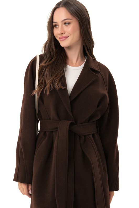 Картинка Пальто темно-коричневе 