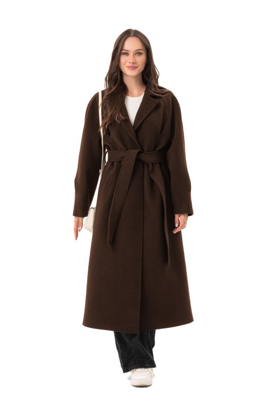 Картинка Пальто темно-коричневе 