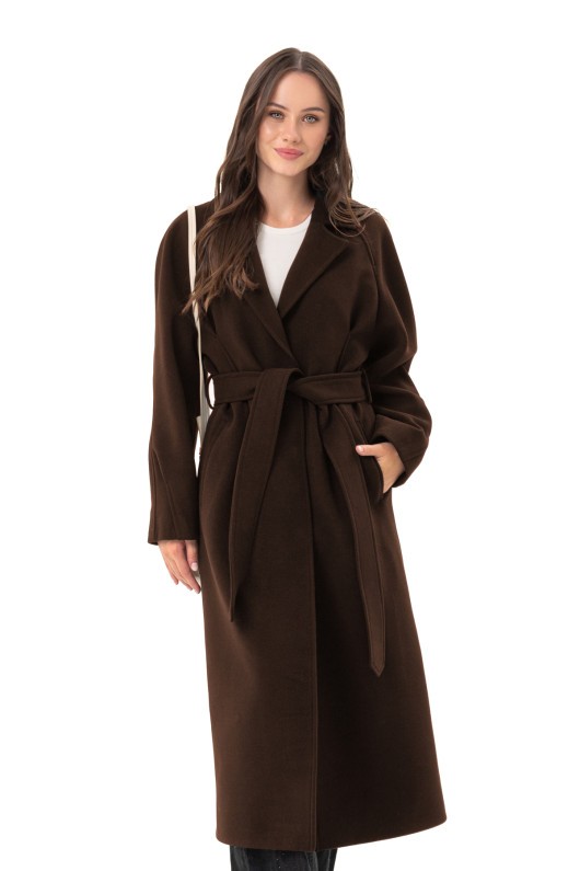 Картинка Пальто темно-коричневе 