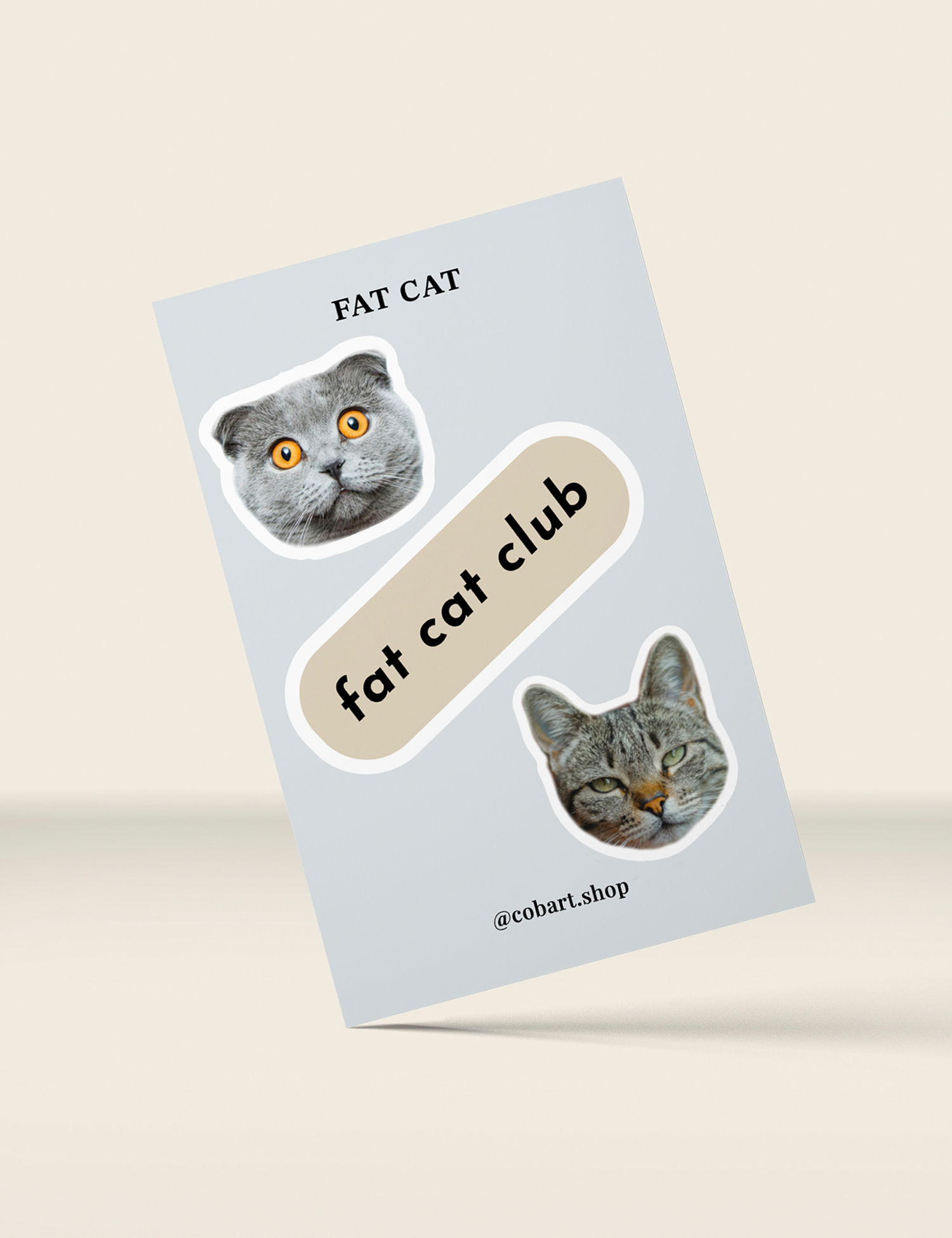 Картинка 3д Стікерпак "Cat Fat"
