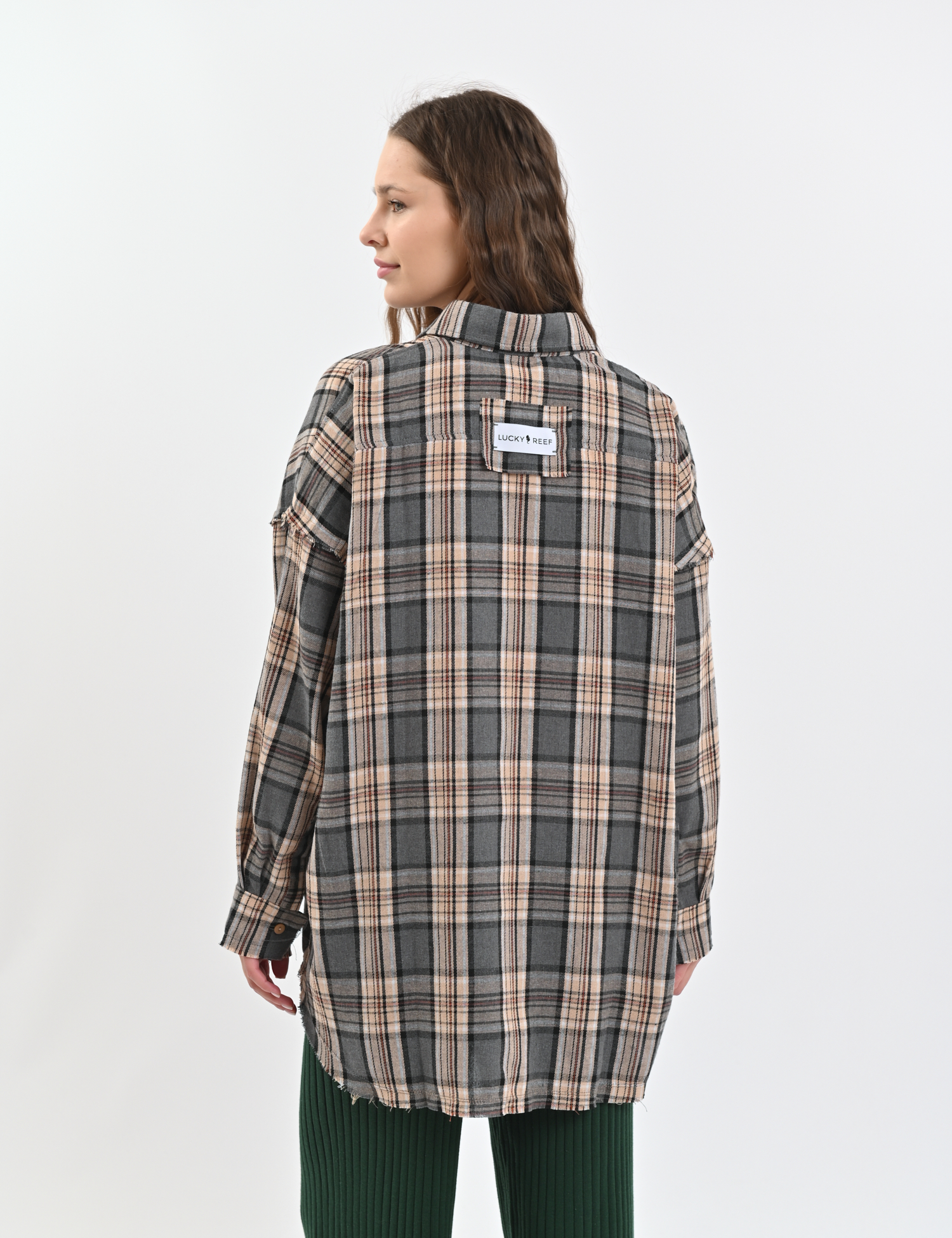 Картинка Сорочка бежева картата