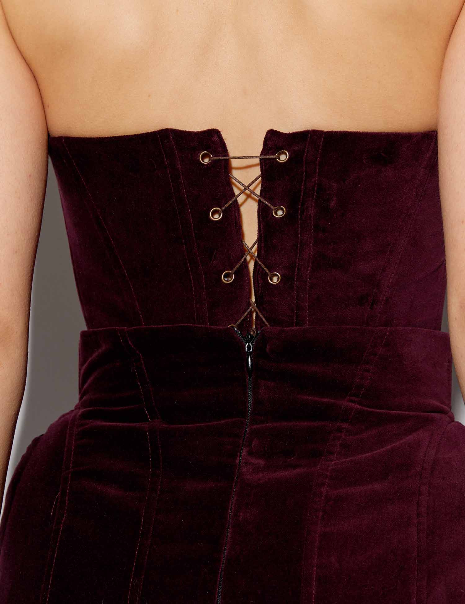 Картинка Корсет бордовий