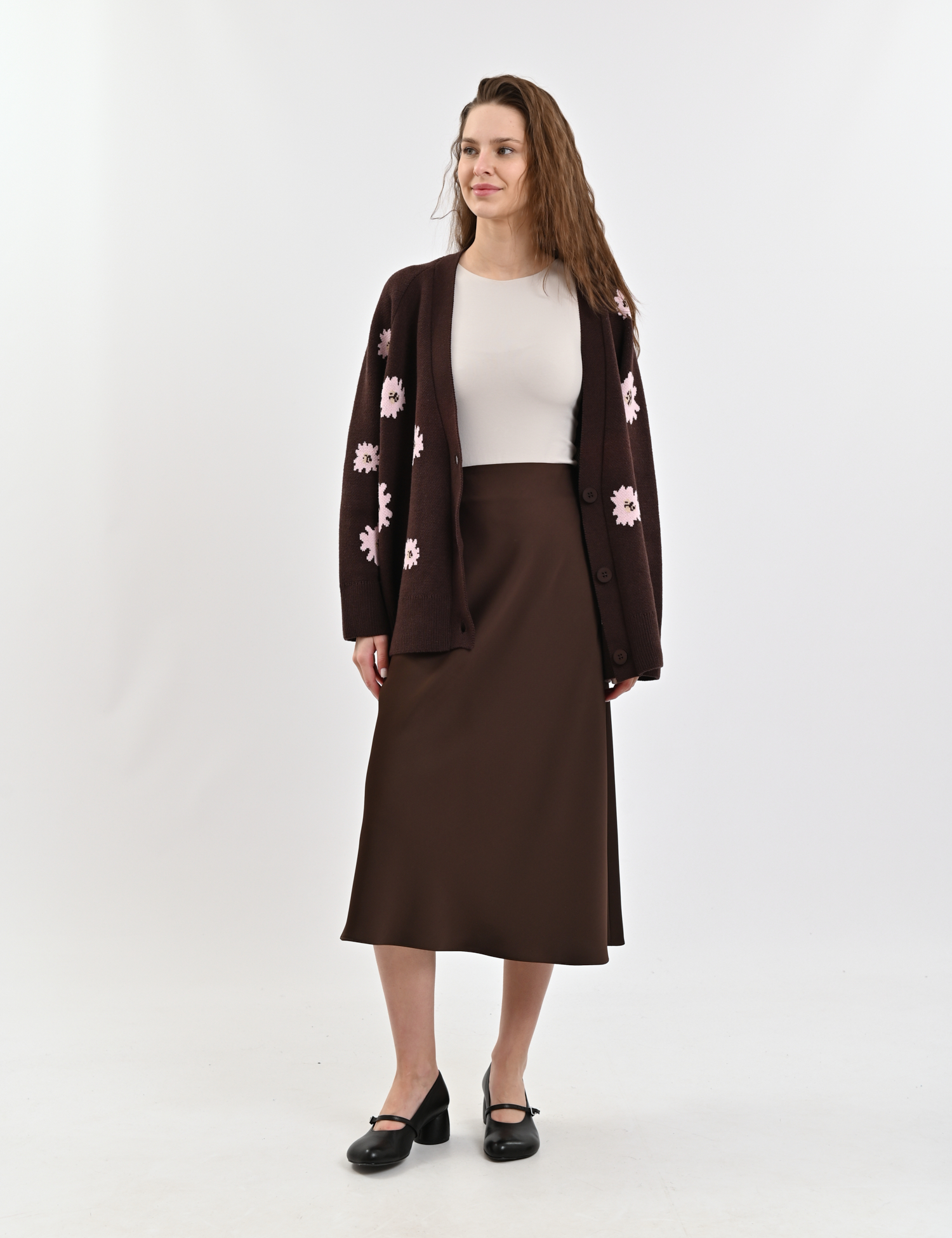 Картинка Спідниця темно-коричнева