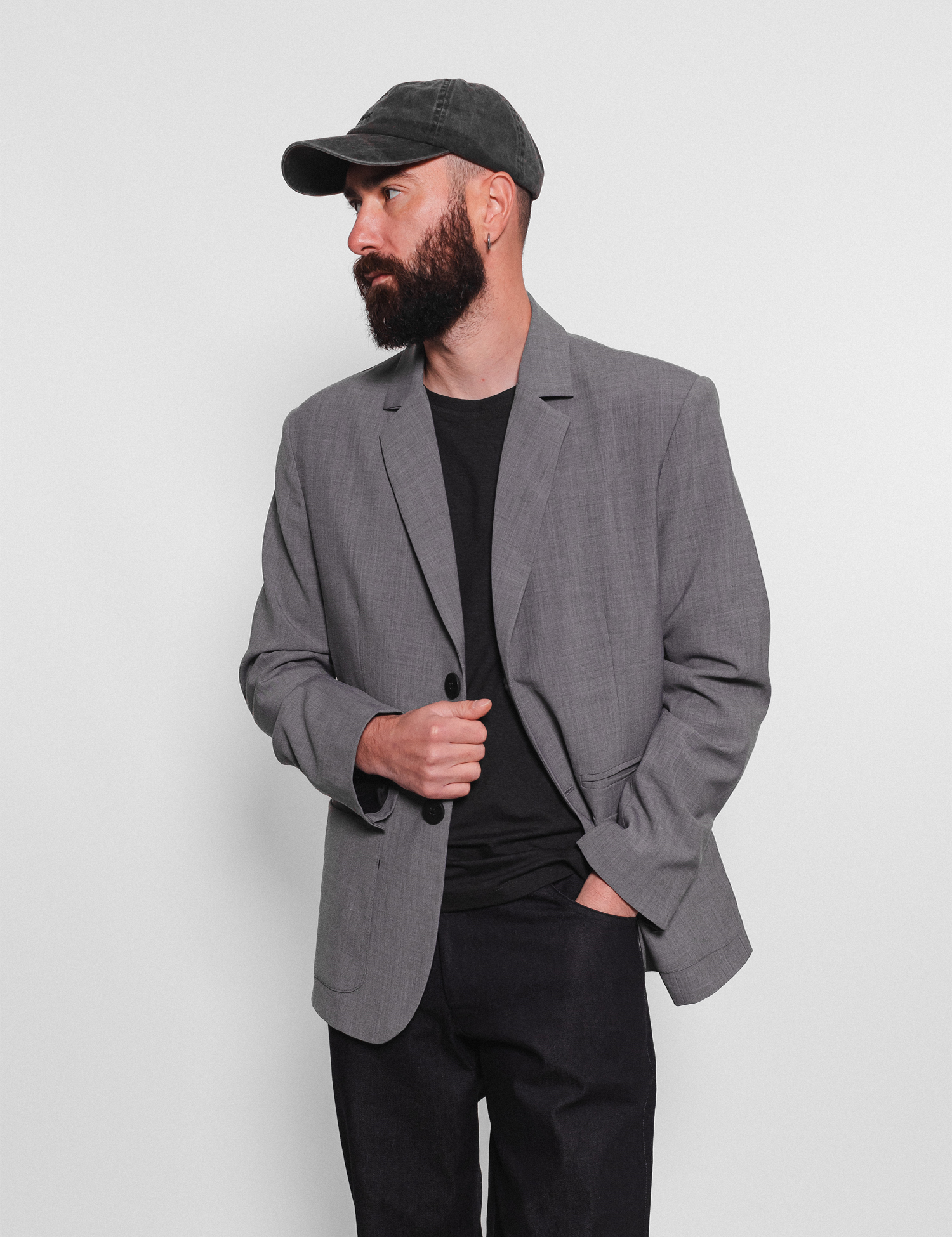 Картинка Піджак чоловічий однобортний світло-сірий