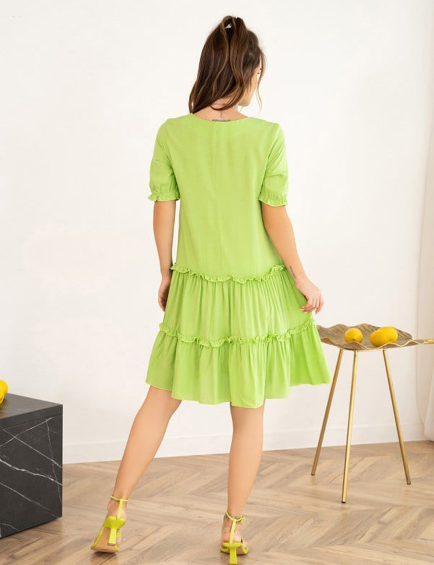 Картинка Сукня міді світло-зелена 