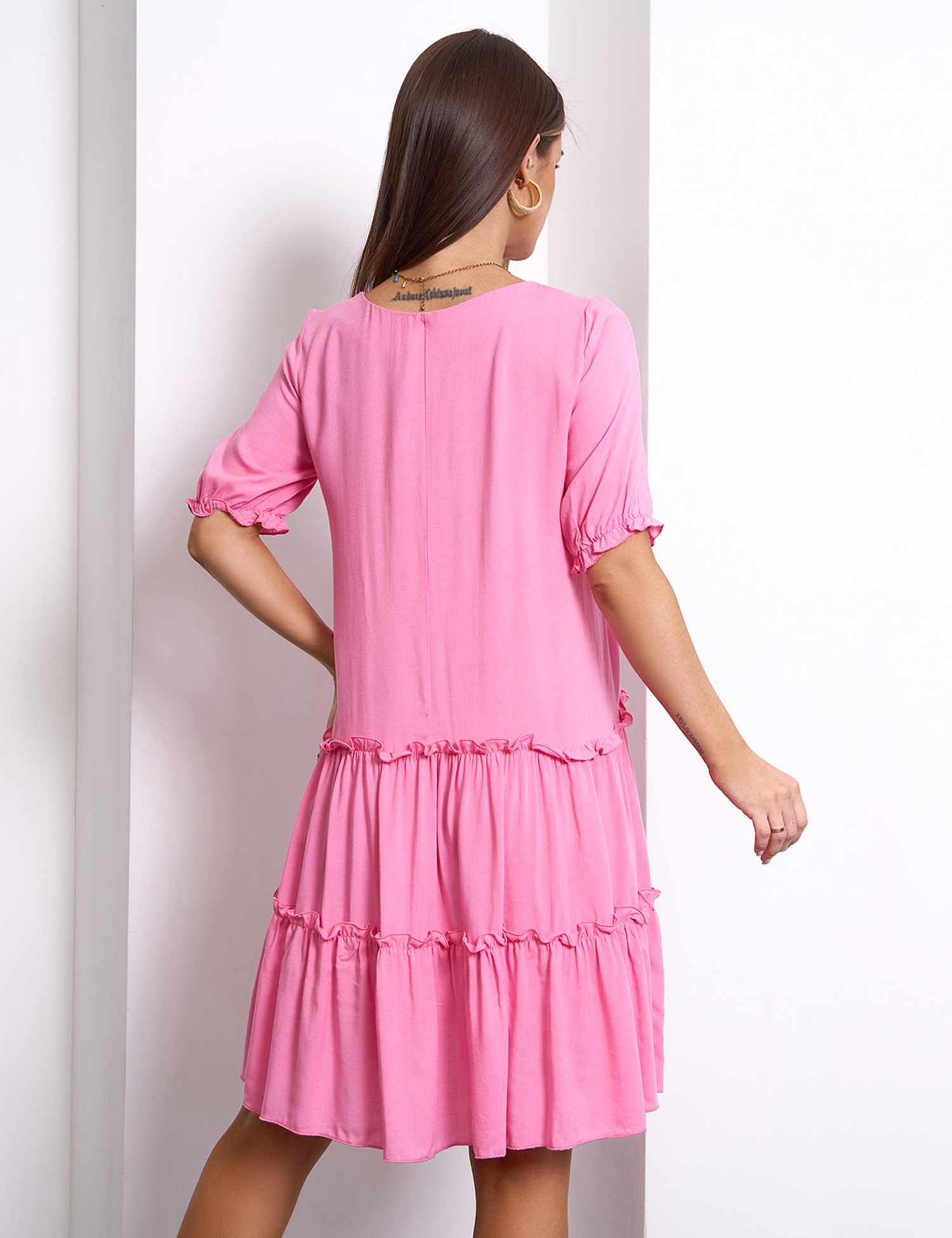 Картинка Сукня міді рожева 