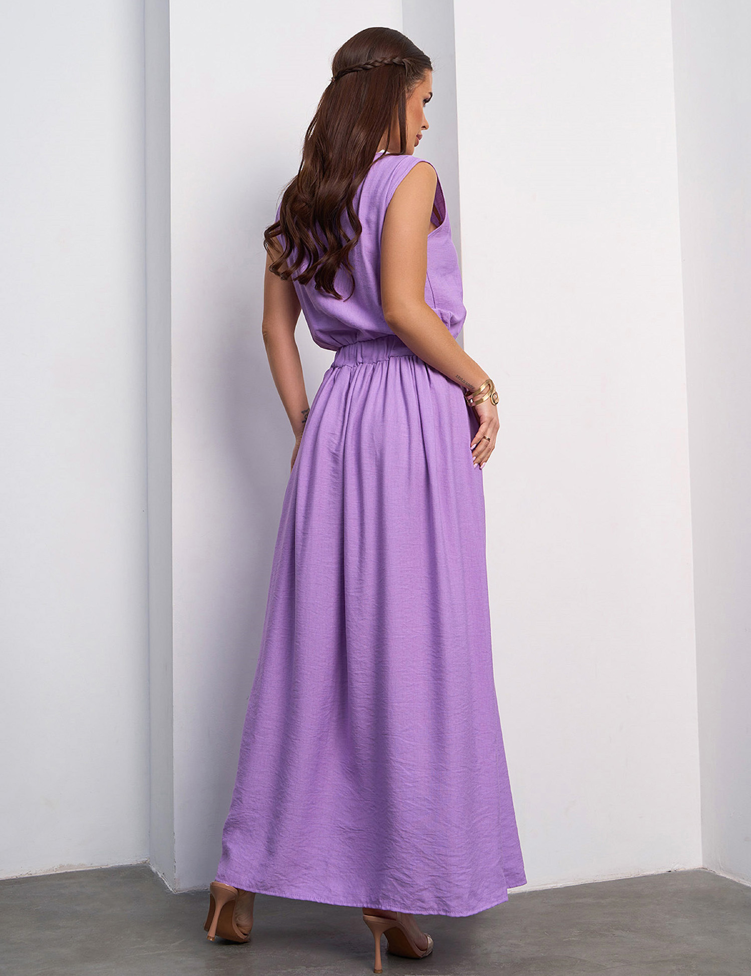 Картинка Сарафан максі бузковий 