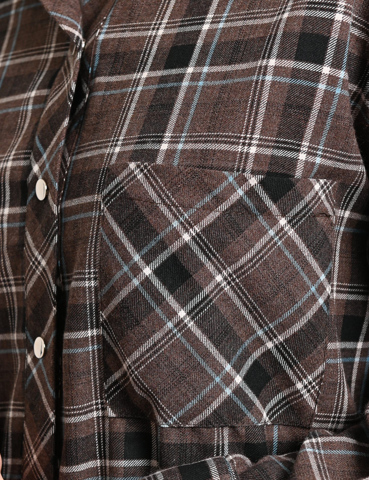 Картинка Сорочка темно-коричнева картата