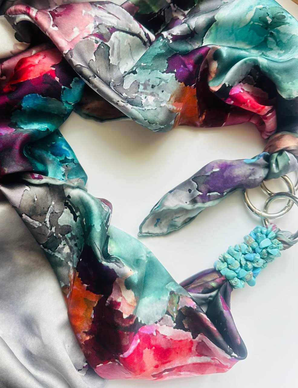 Картинка Дизайнерська хустка My Scarf "Райський острів" 90 на 90 см