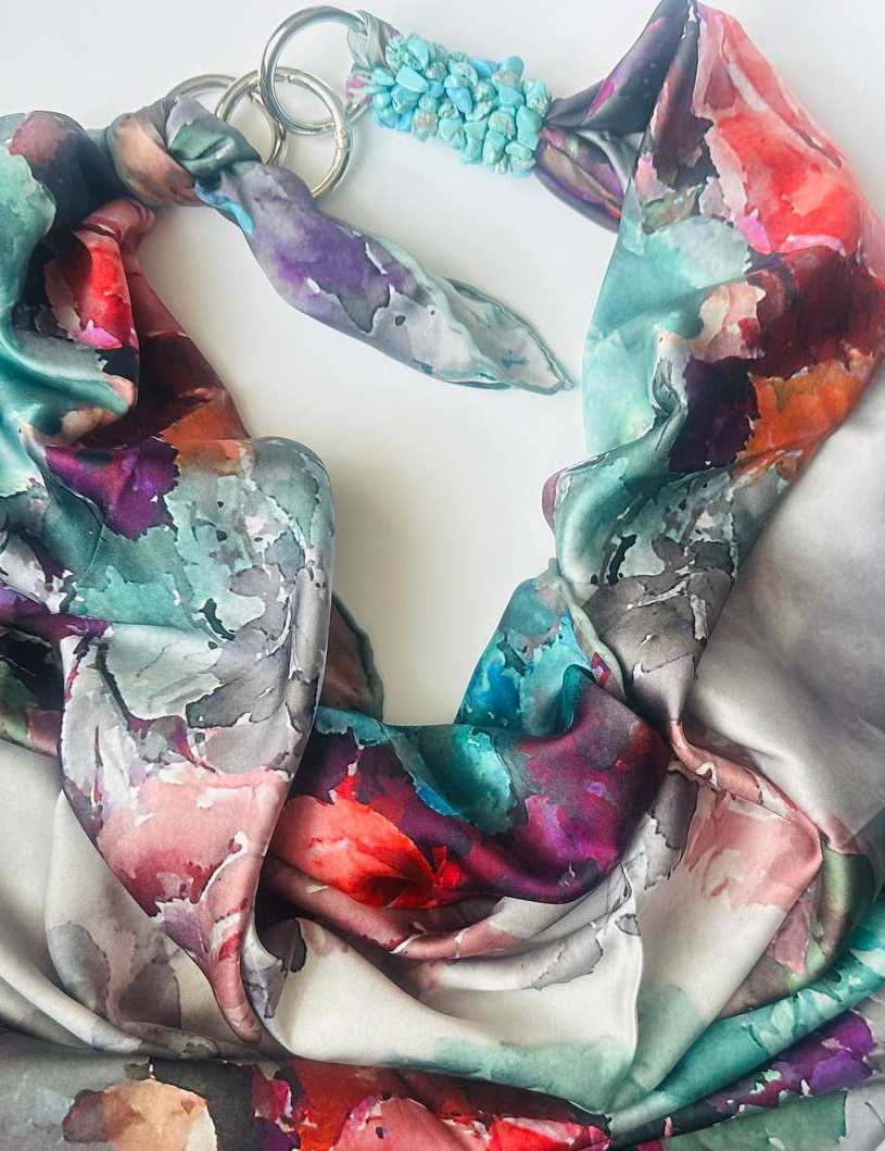 Картинка Дизайнерська хустка My Scarf "Райський острів" 90 на 90 см