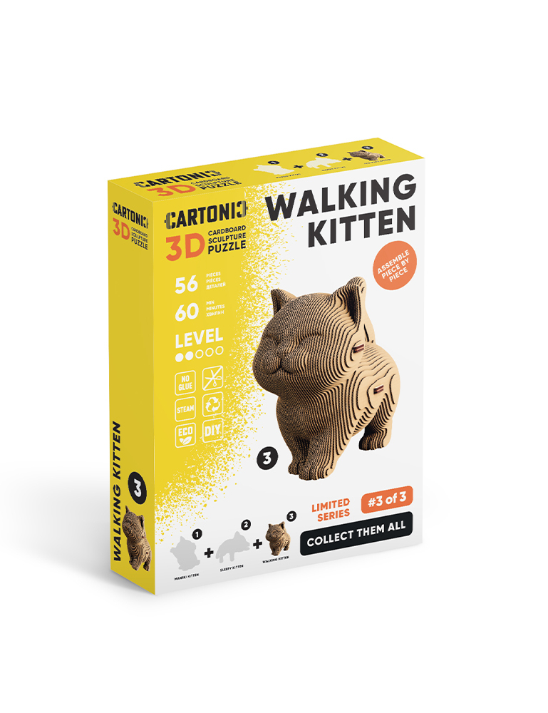 Картинка 3D-пазл WALKING KITTEN