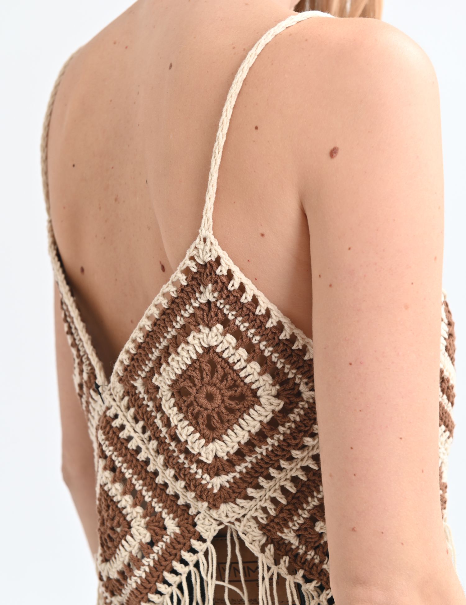 Картинка Топ світло-коричневий з бежевими ромбами