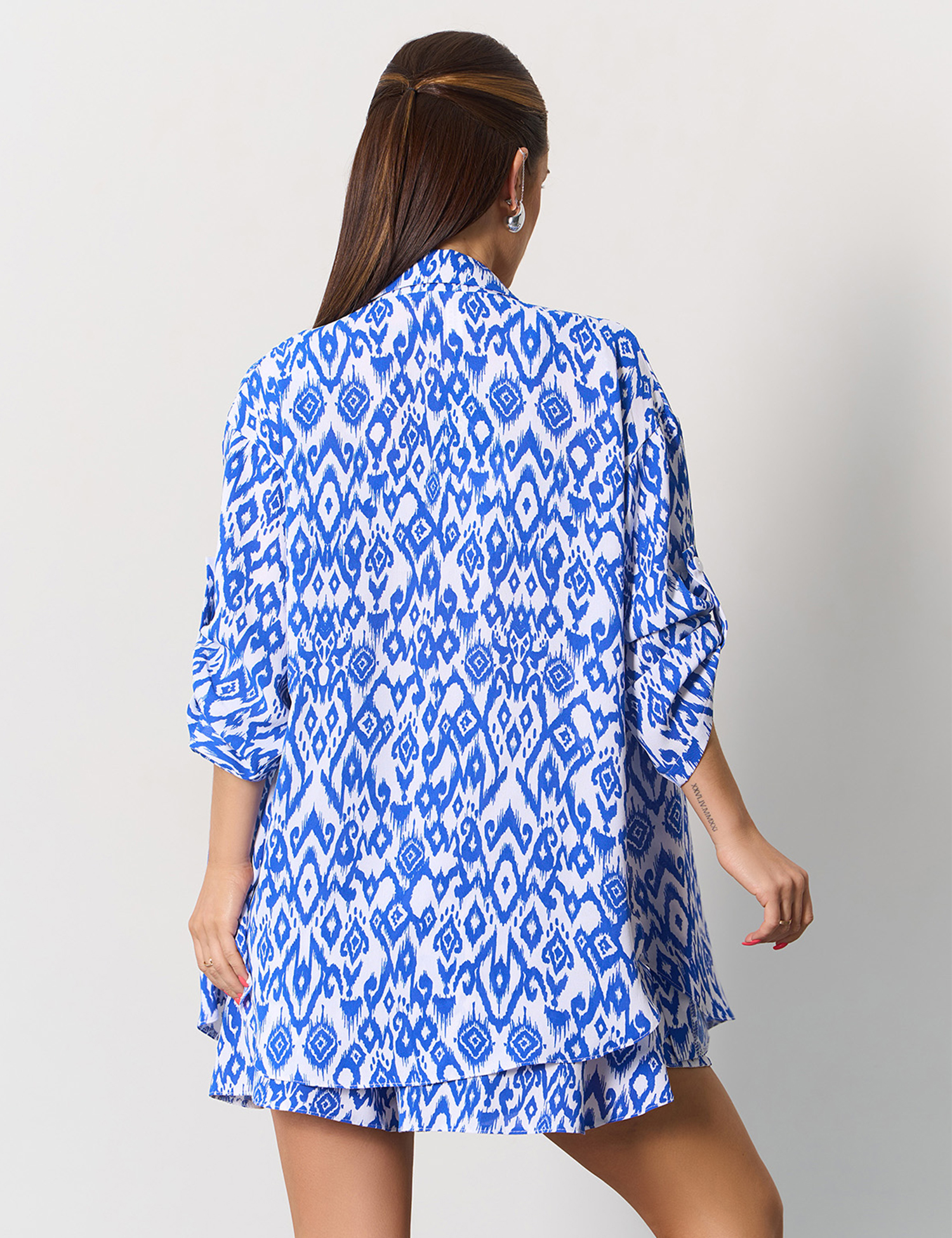 Картинка Костюм синій з принтом 