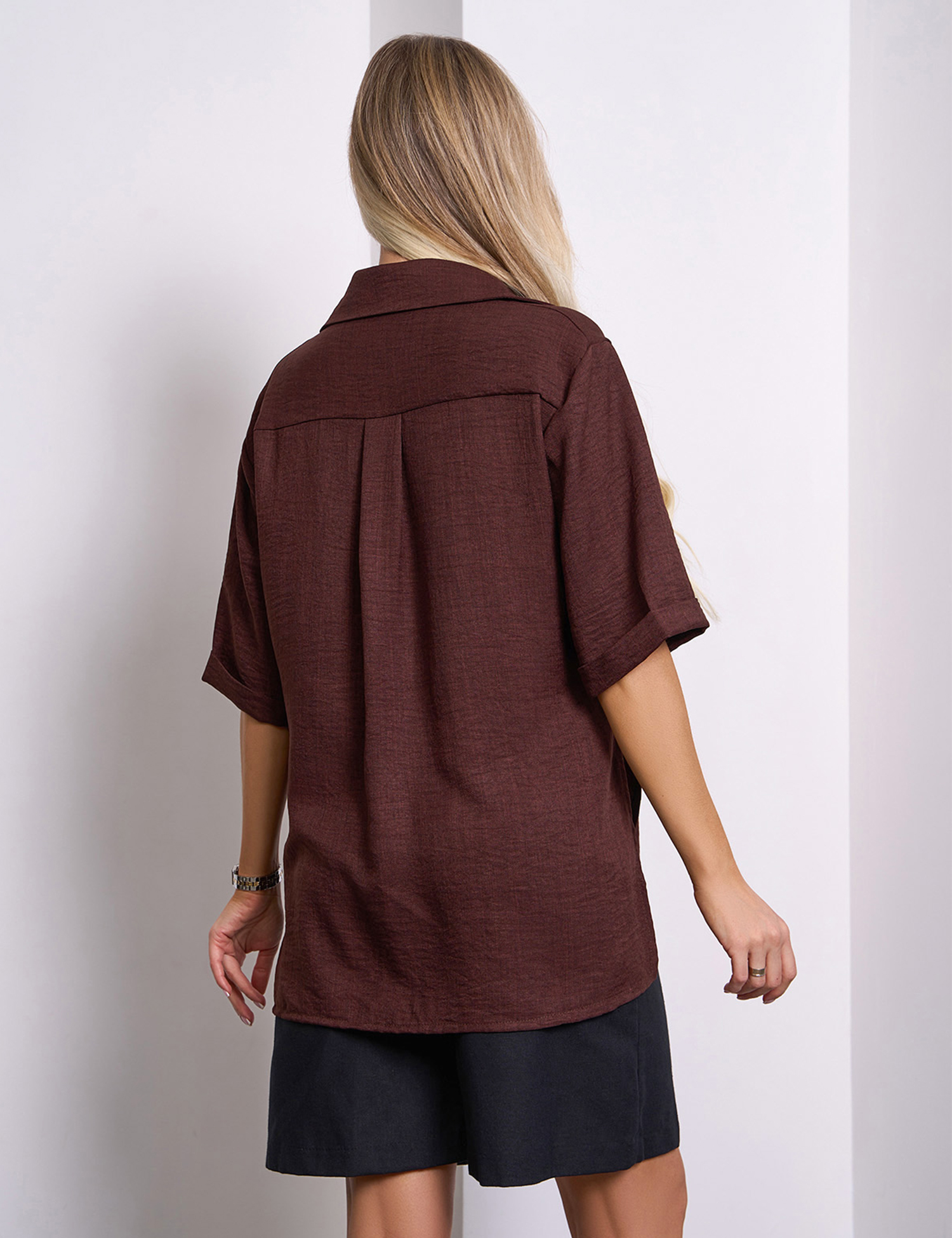 Картинка Сорочка темно-коричнева 