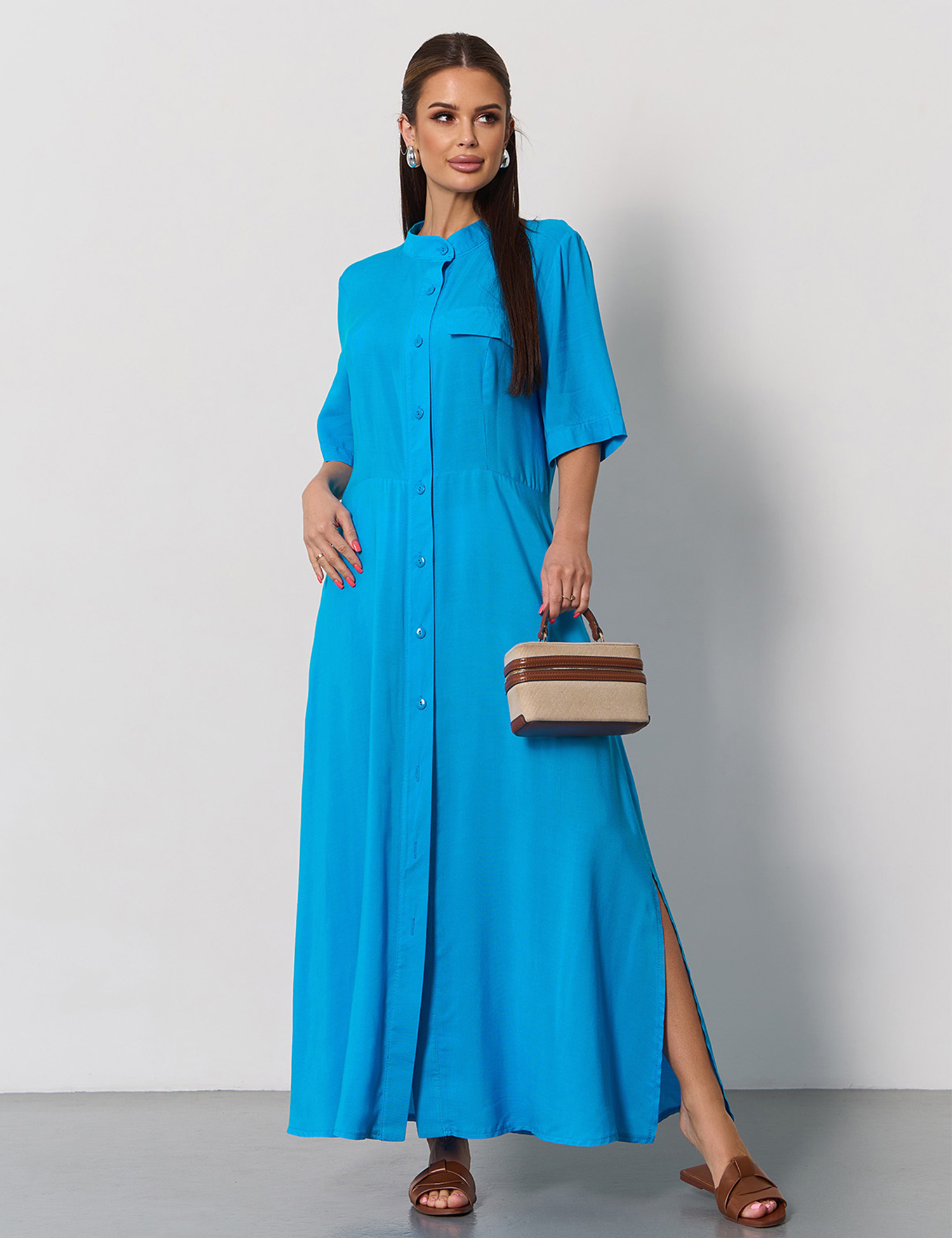 Картинка Сукня максі блакитна 