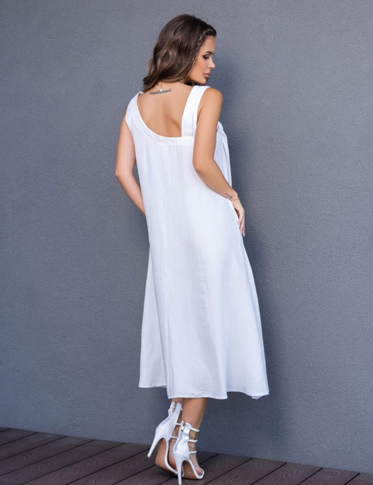 Картинка Сарафан міді білий 