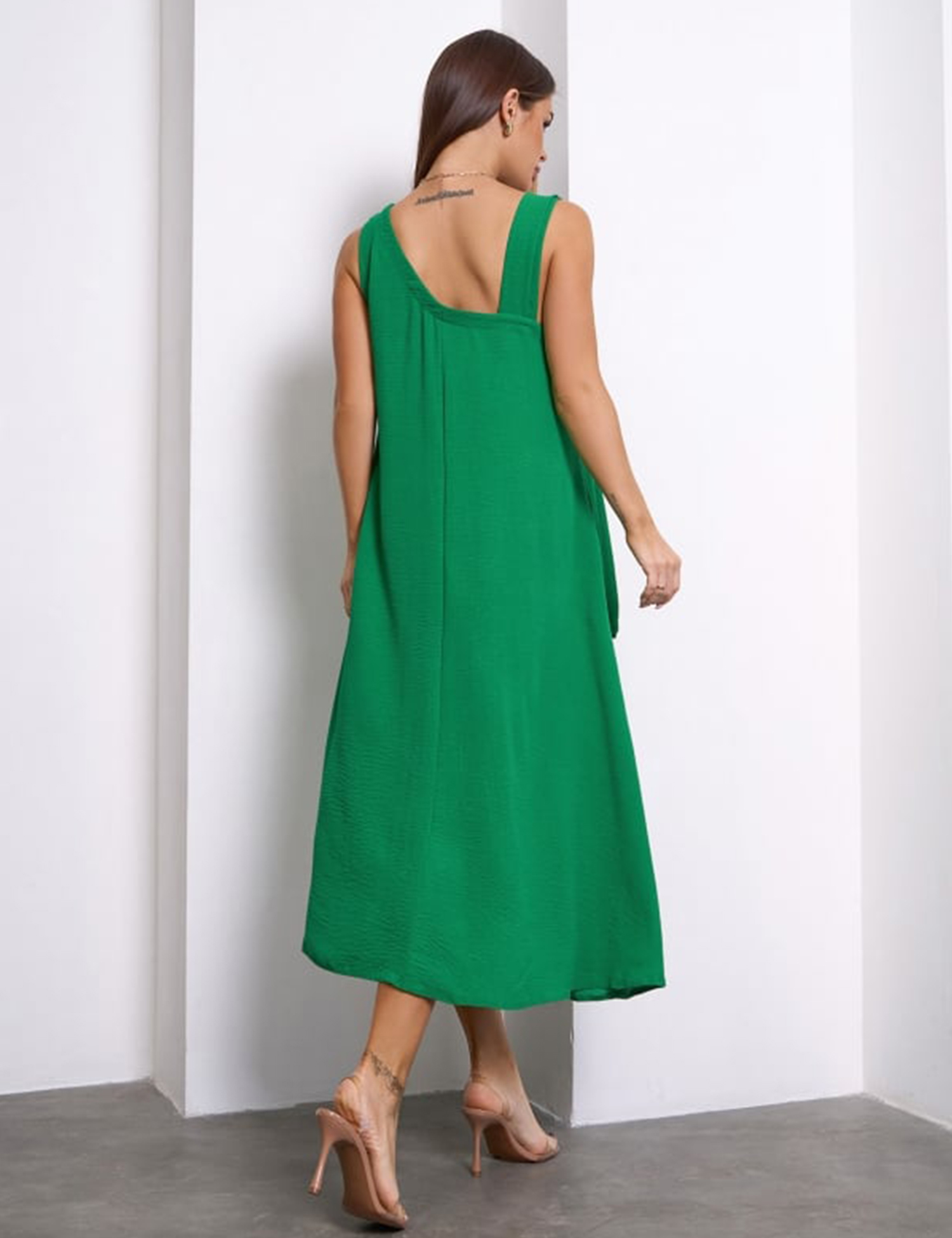 Картинка Сарафан міді зелений 