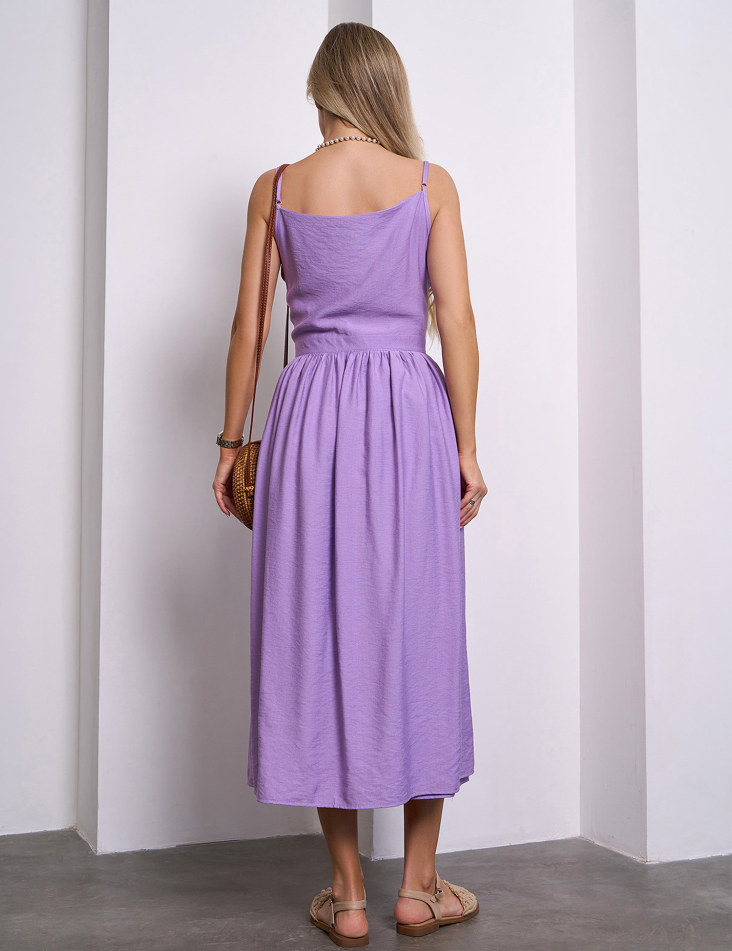 Картинка Сарафан максі бузковий