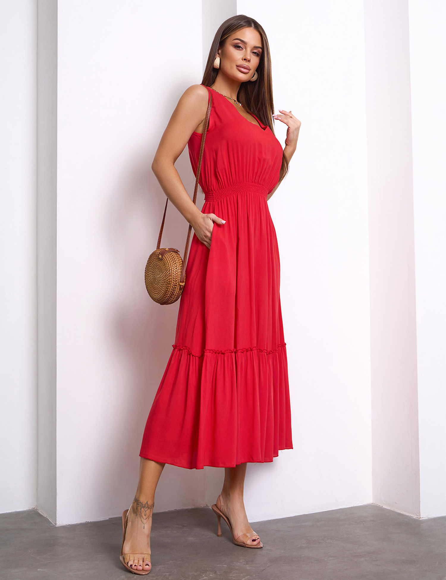 Картинка Сукня максі червона