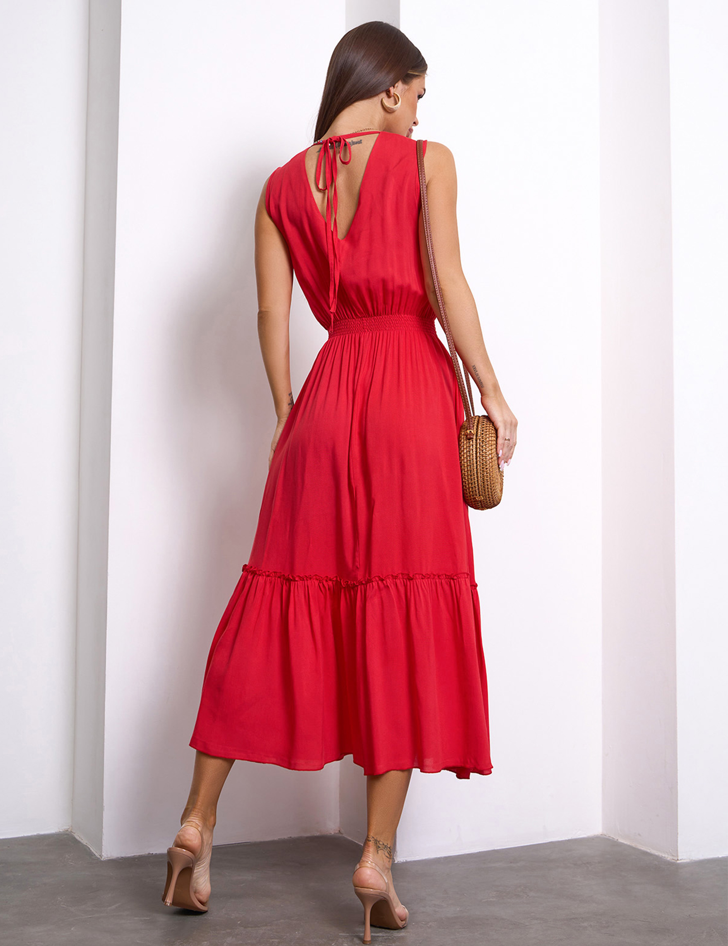 Картинка Сукня максі червона