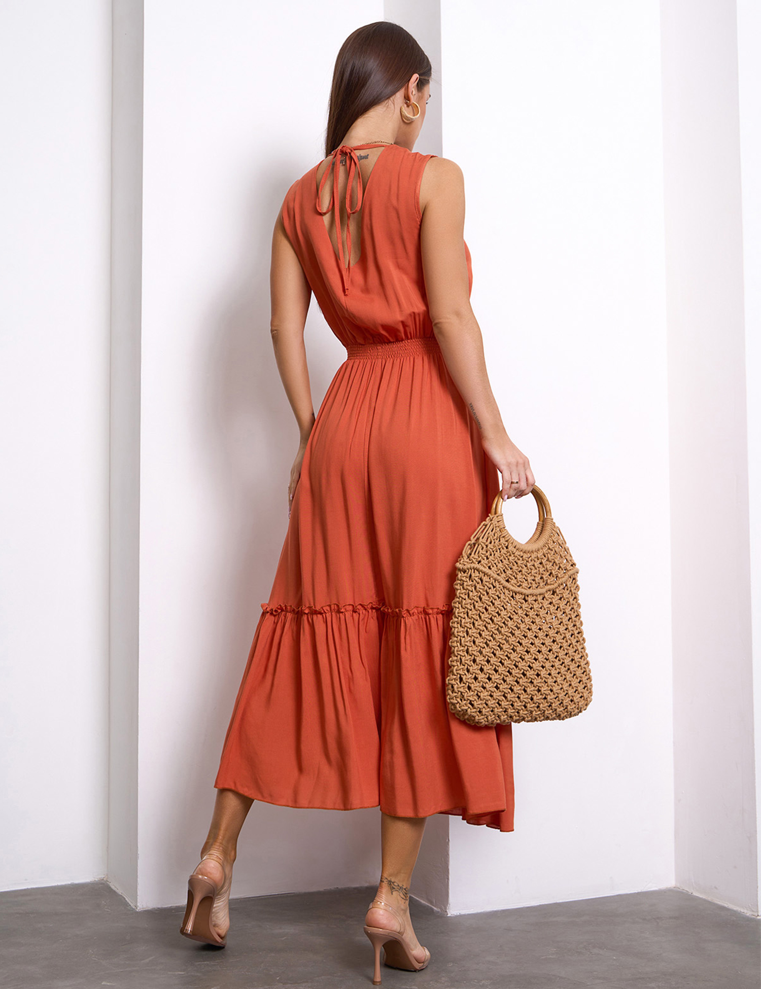 Картинка Сукня максі помаранчева 