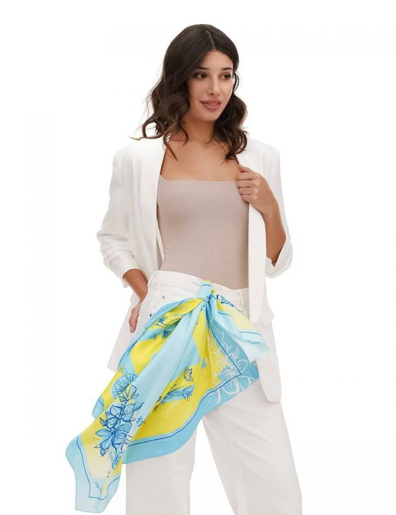 Картинка Хустка "Квіти України" MyScarf 90 на 90 см