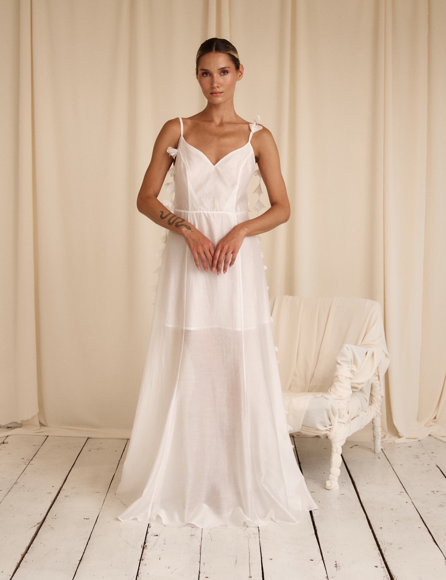 Картинка Сукня "FLEUR BLANCHE" максі біла 