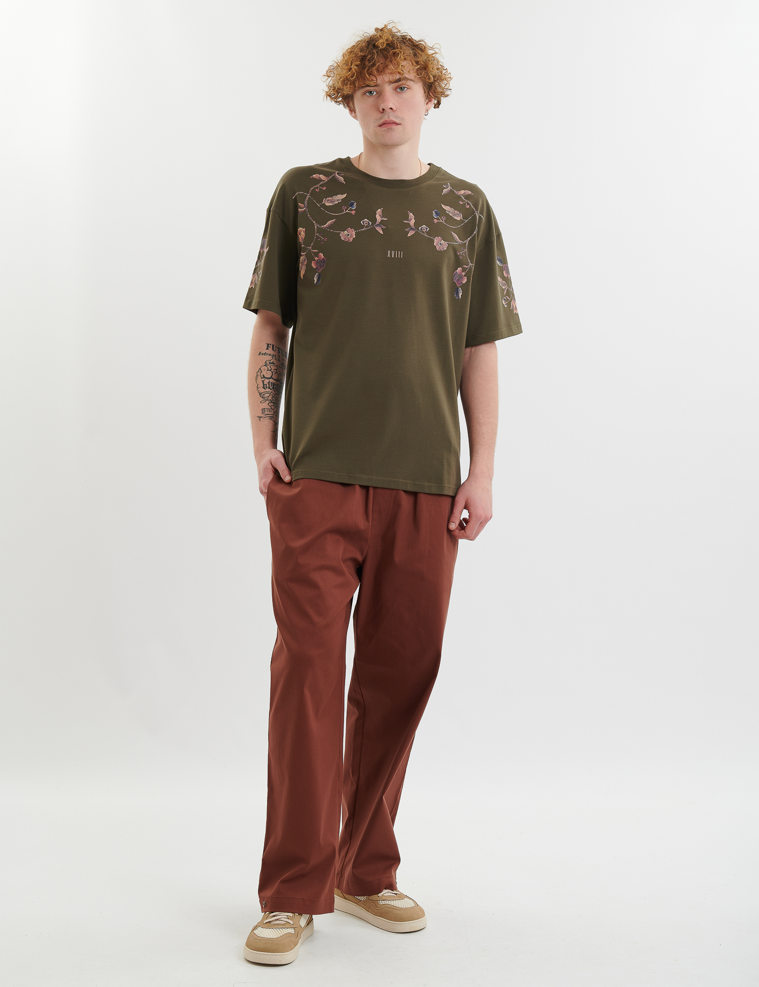 Картинка Футболка "Козацька вишивка" темно-зелена 