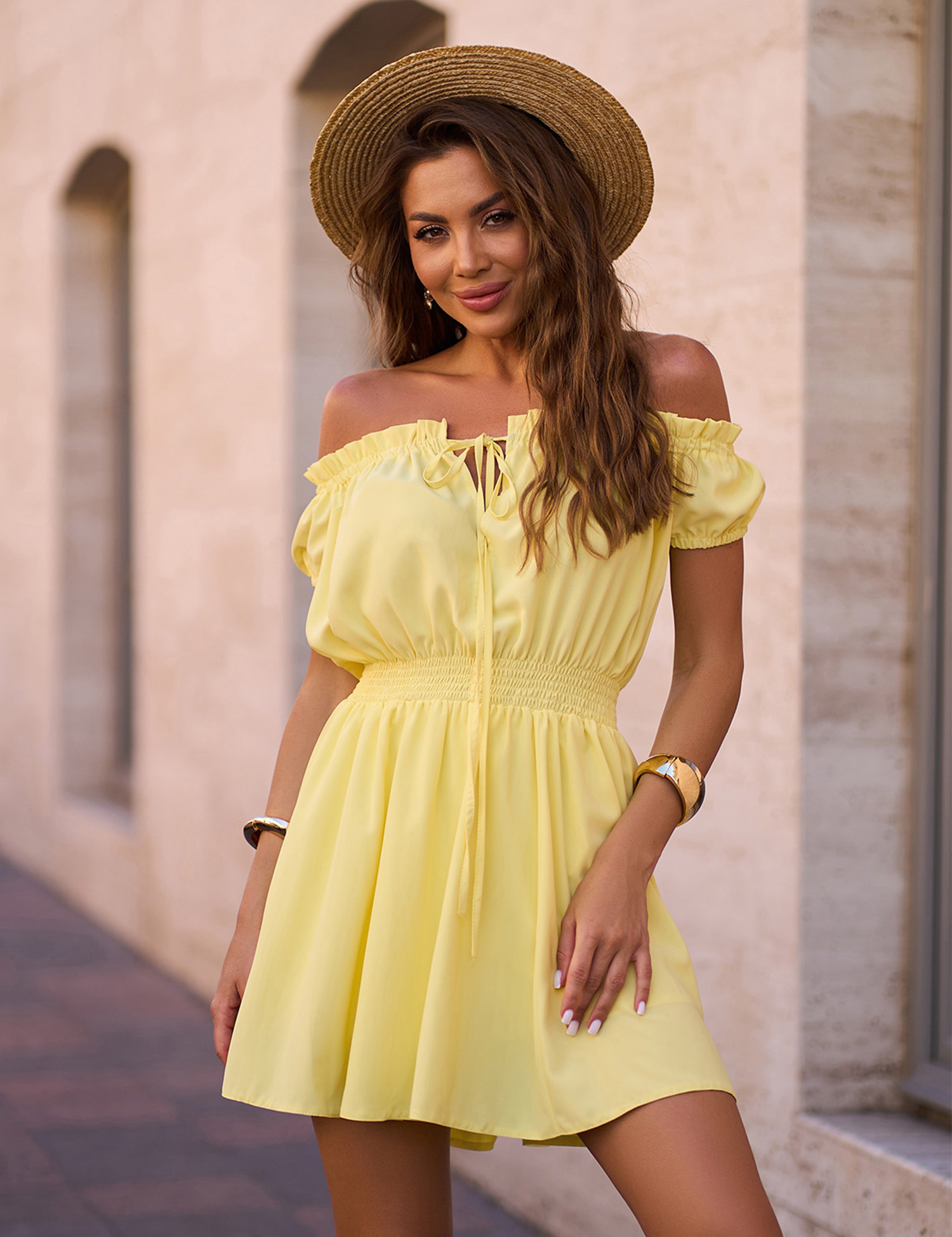 Картинка Сукня міні жовта 