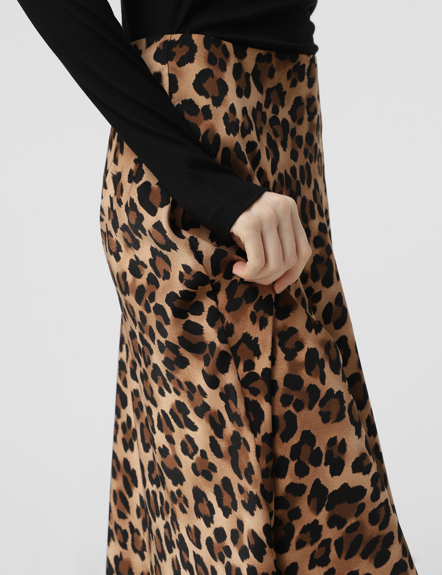 Картинка Спідниця максі бежева з принтом 