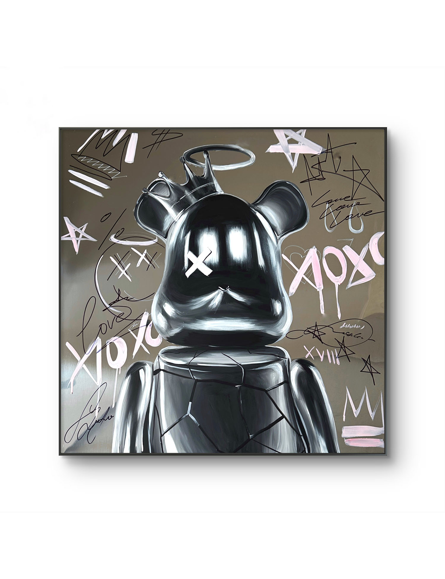 Картинка Картина "Chrome bear" 82х82см