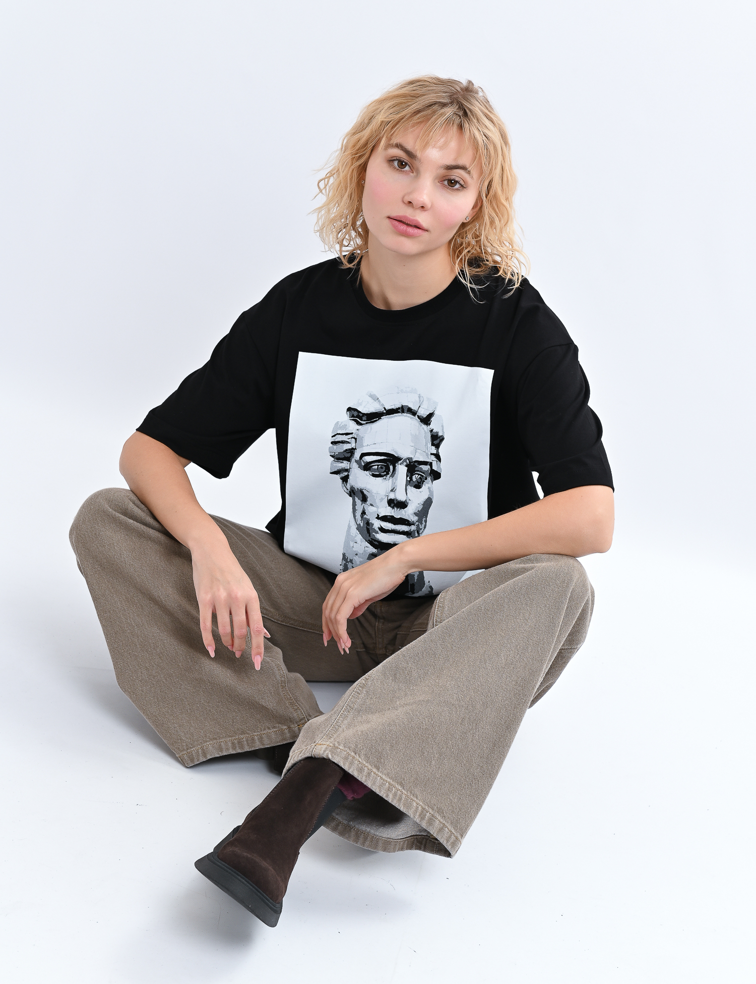 Картинка Футболка oversize з графічним принтом