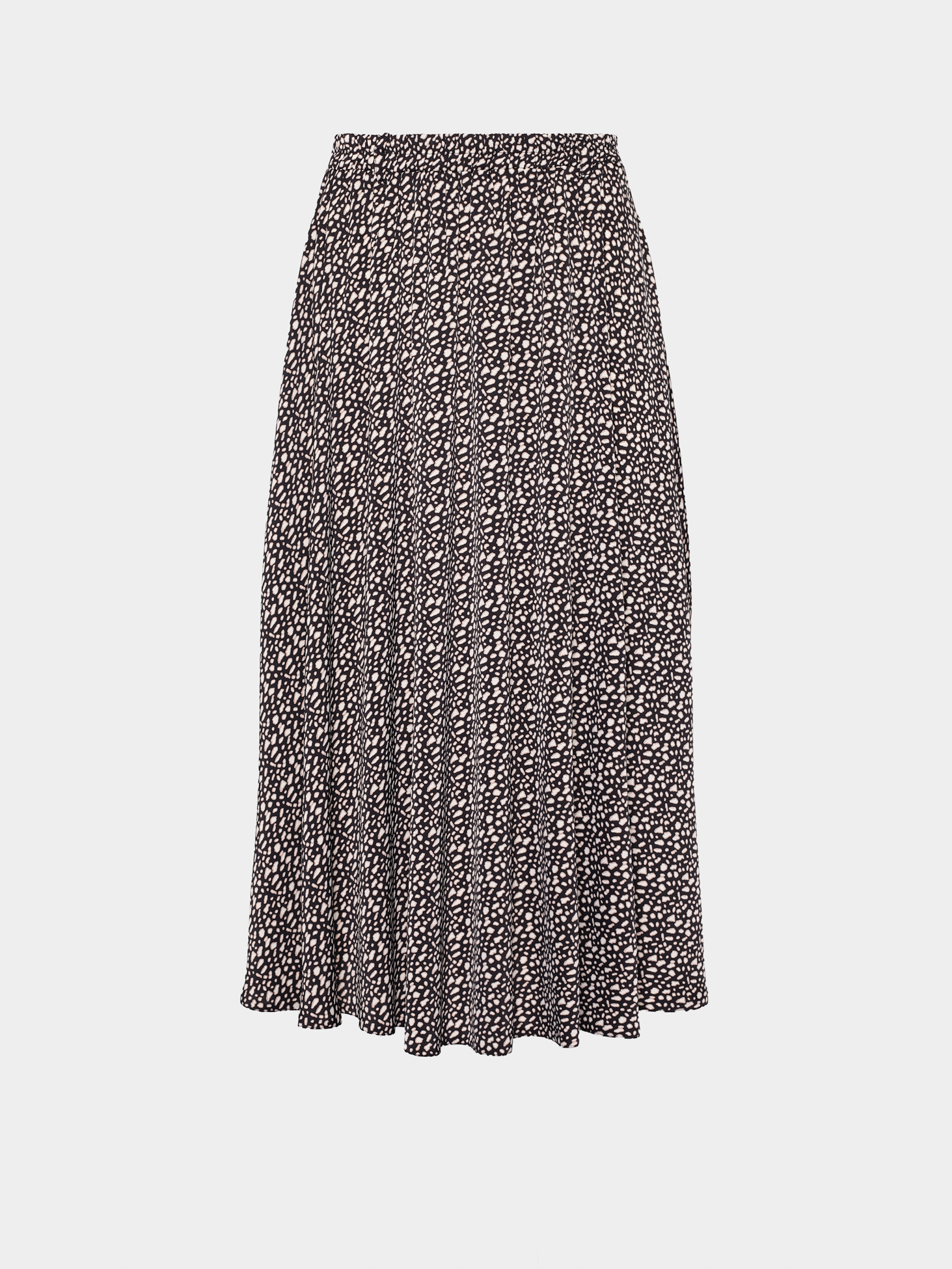 Картинка Спідниця міді чорна з принтом 