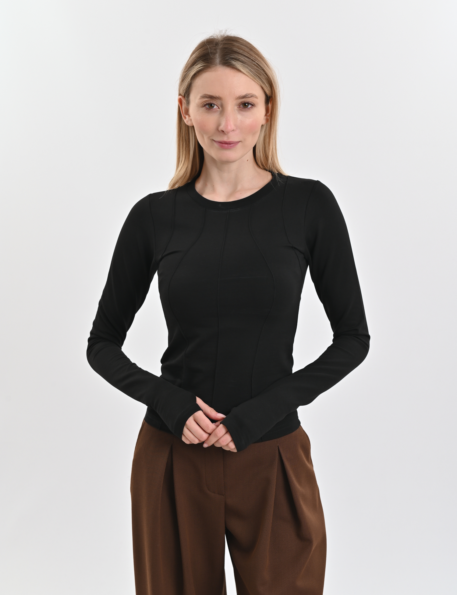 Картинка Лонгслів чорний