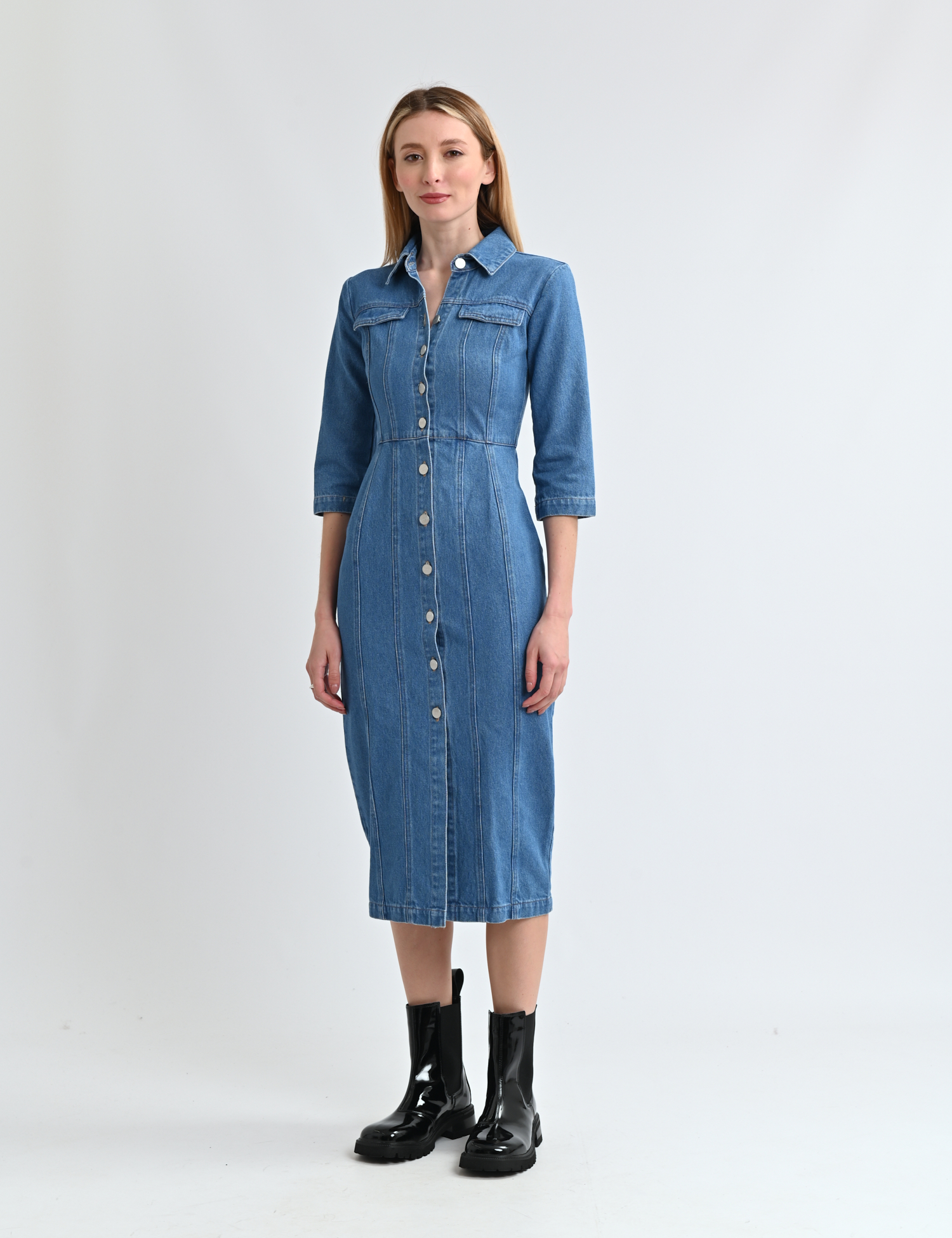 Картинка Сукня джинсова синя