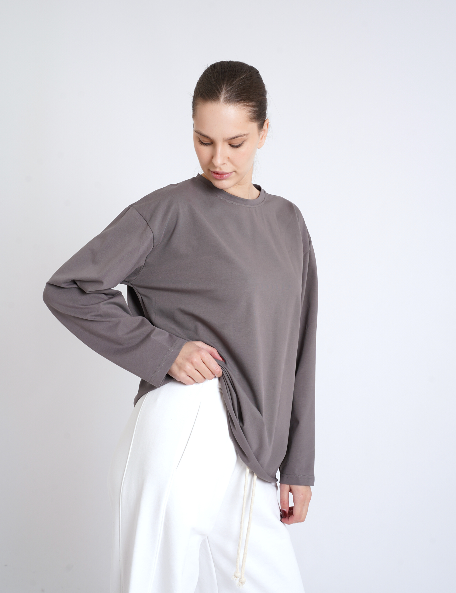 Картинка Лонгслів сірий